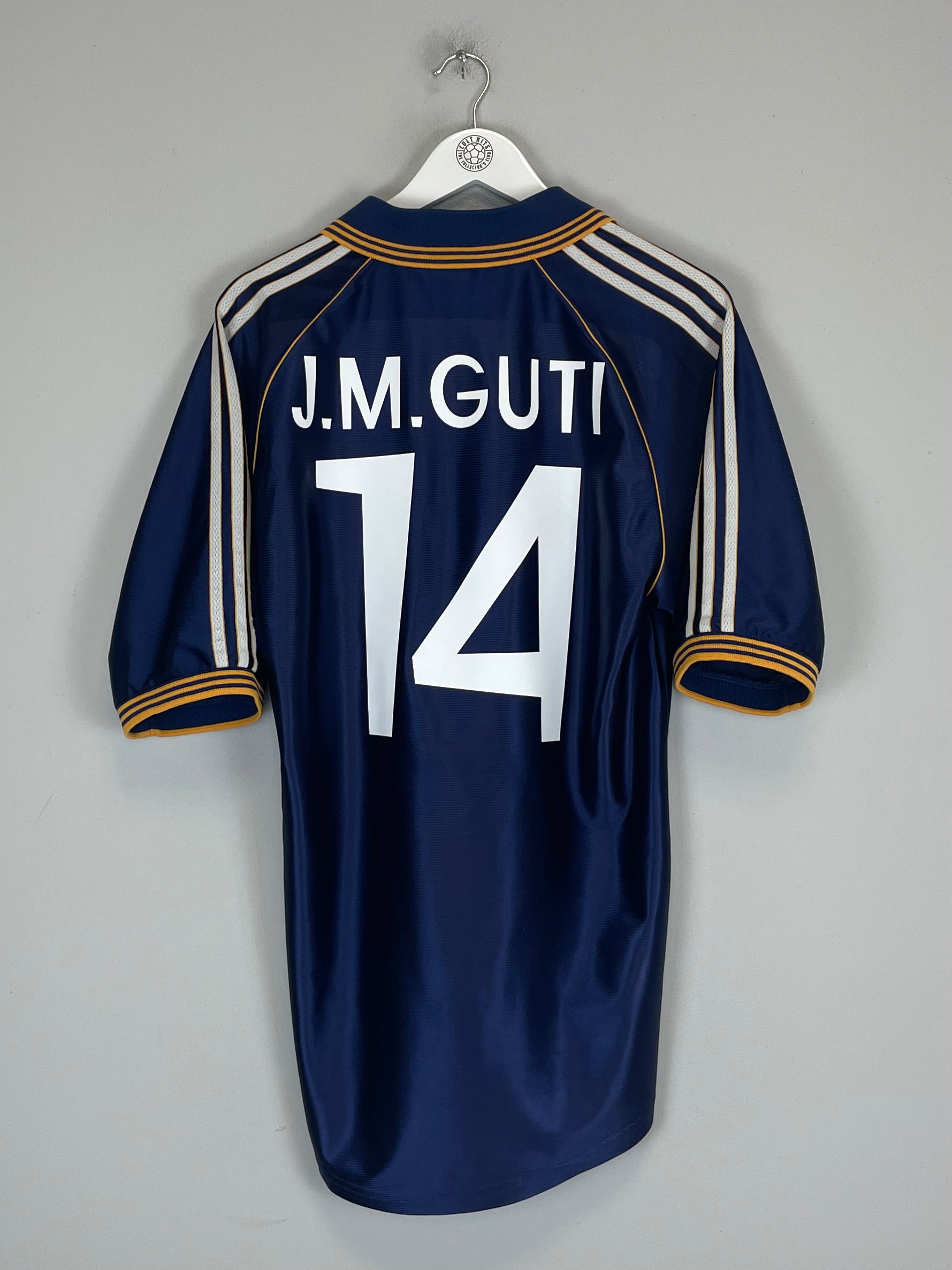 Shop 1998/00 REAL MADRID GUTI #14 THIRD SHIRT (M) ADIDAS, classic football shirts, vintage football shirts & retro soccer jerseys at Cult Kits