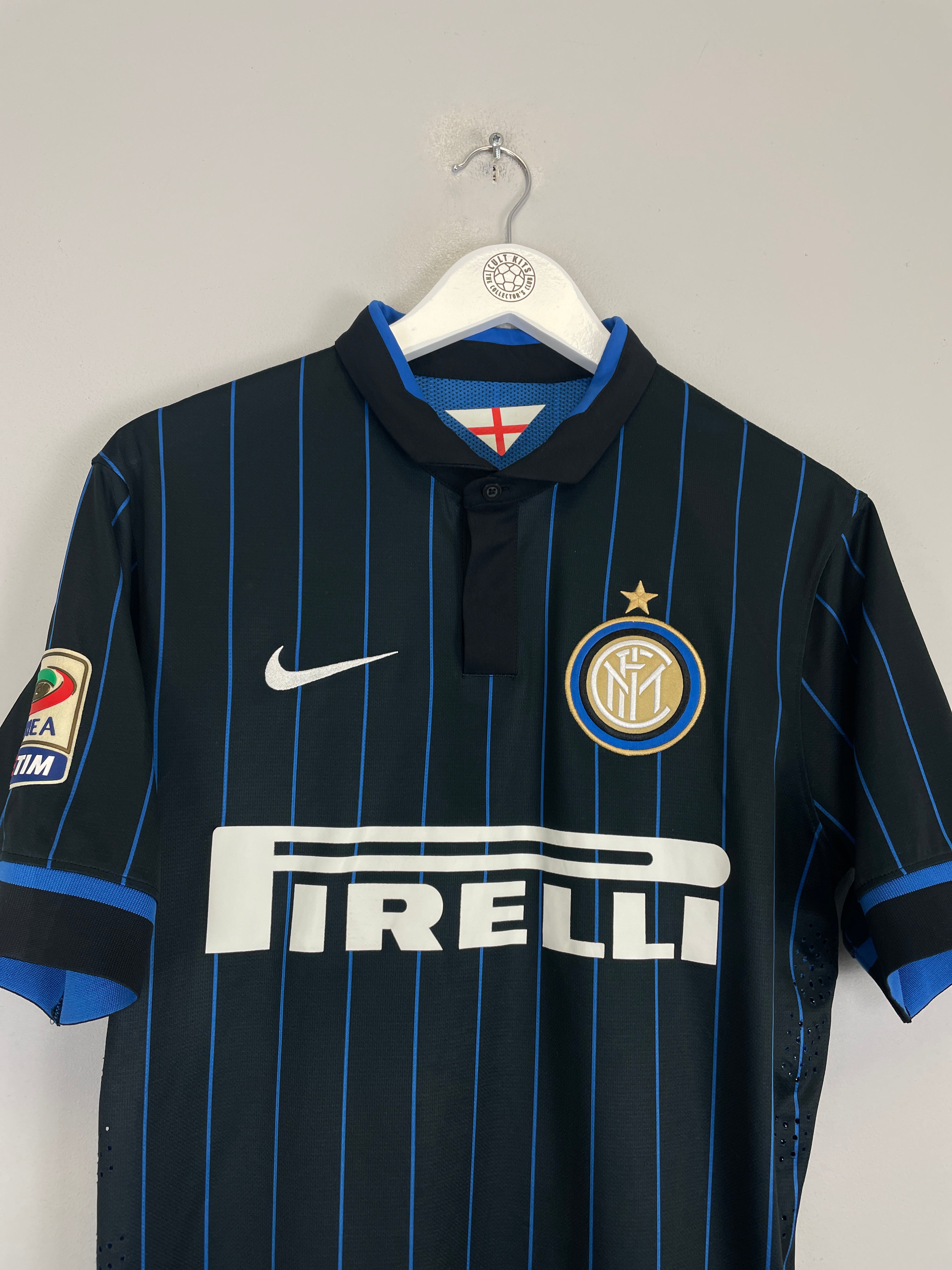 Shop 2014/15 INTER MILAN D'AMBROSIO #33 *AUTHENTIC* HOME SHIRT (L) NIKE, classic football shirts, vintage football shirts & retro soccer jerseys at Cult Kits