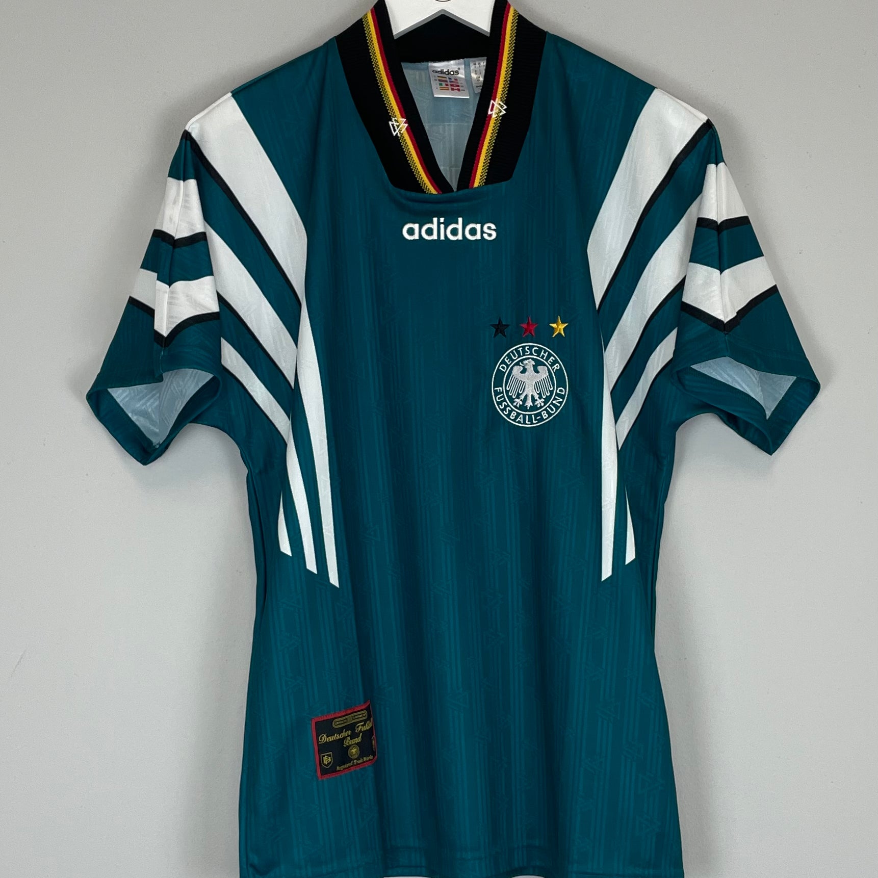 Shop 1996 GERMANY ADIDAS ORIGINALS AWAY SHIRT (S) ADIDAS, classic football shirts, vintage football shirts & retro soccer jerseys at Cult Kits