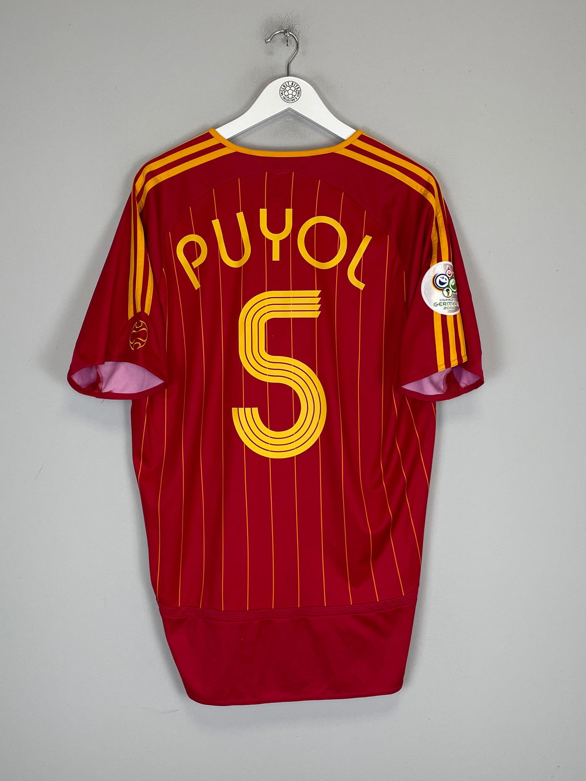 Shop 2006/08 SPAIN PUYOL #5 HOME SHIRT (L) ADIDAS, classic football shirts, vintage football shirts & retro soccer jerseys at Cult Kits