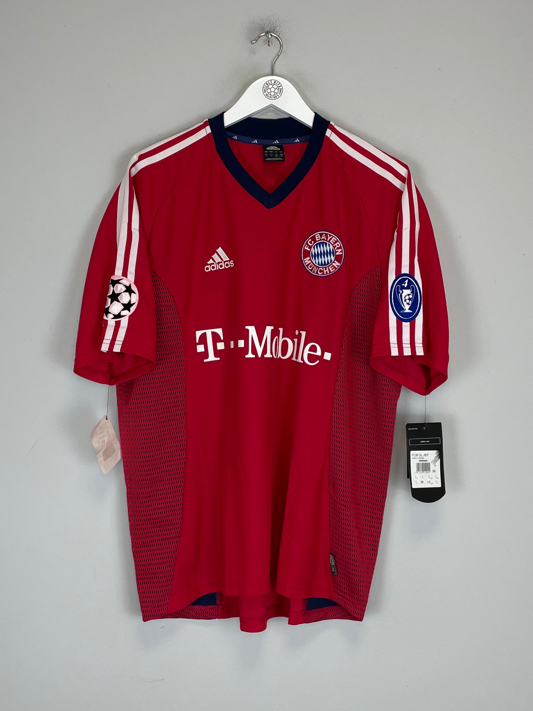 Shop 2002/03 BAYERN MUNICH PIZZARO #12 *BNWT* C/L HOME SHIRT (L) ADIDAS, classic football shirts, vintage football shirts & retro soccer jerseys at Cult Kits