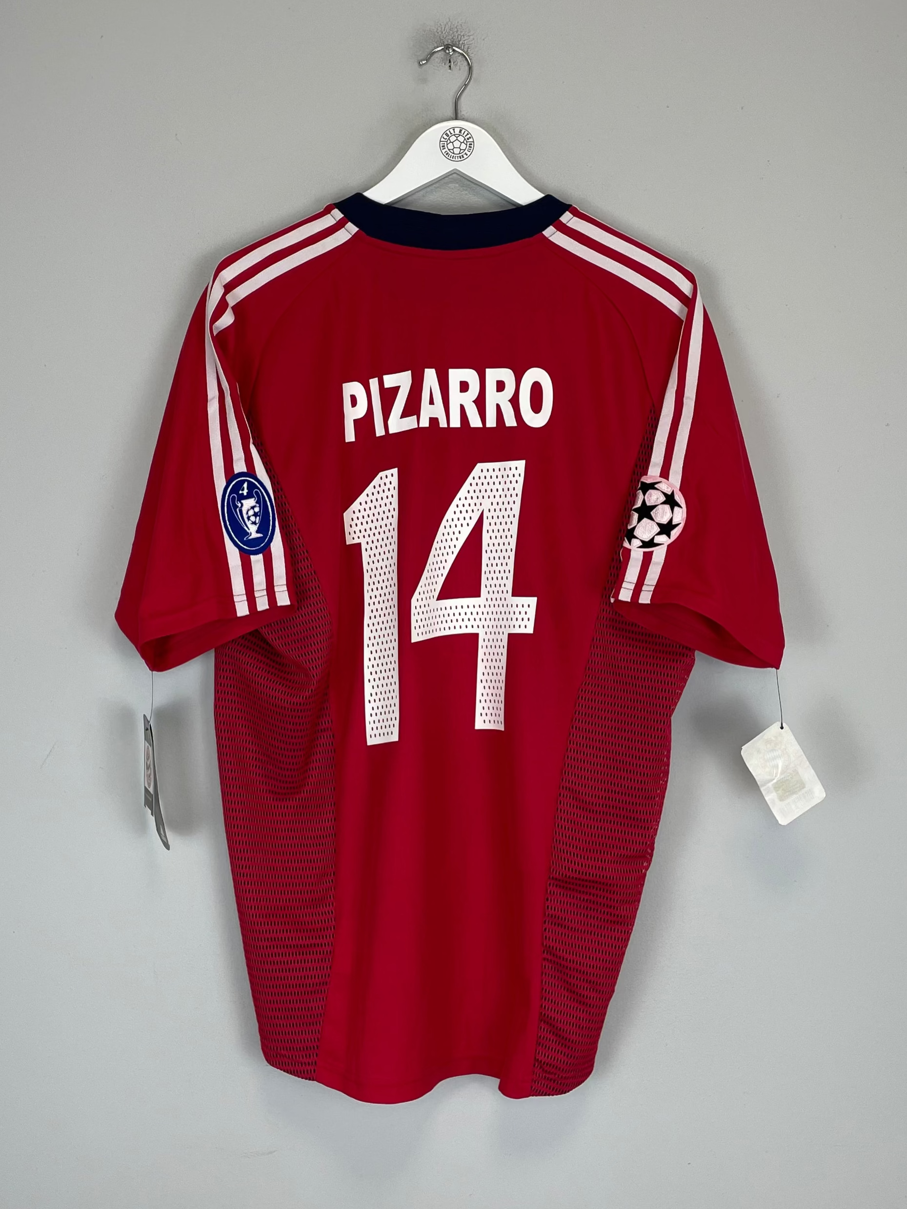 Shop 2002/03 BAYERN MUNICH PIZZARO #12 *BNWT* C/L HOME SHIRT (L) ADIDAS, classic football shirts, vintage football shirts & retro soccer jerseys at Cult Kits