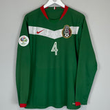 Shop 2006/07 MEXICO R.MARQUEZ #4 L/S HOME SHIRT (L) NIKE, classic football shirts, vintage football shirts & retro soccer jerseys at Cult Kits