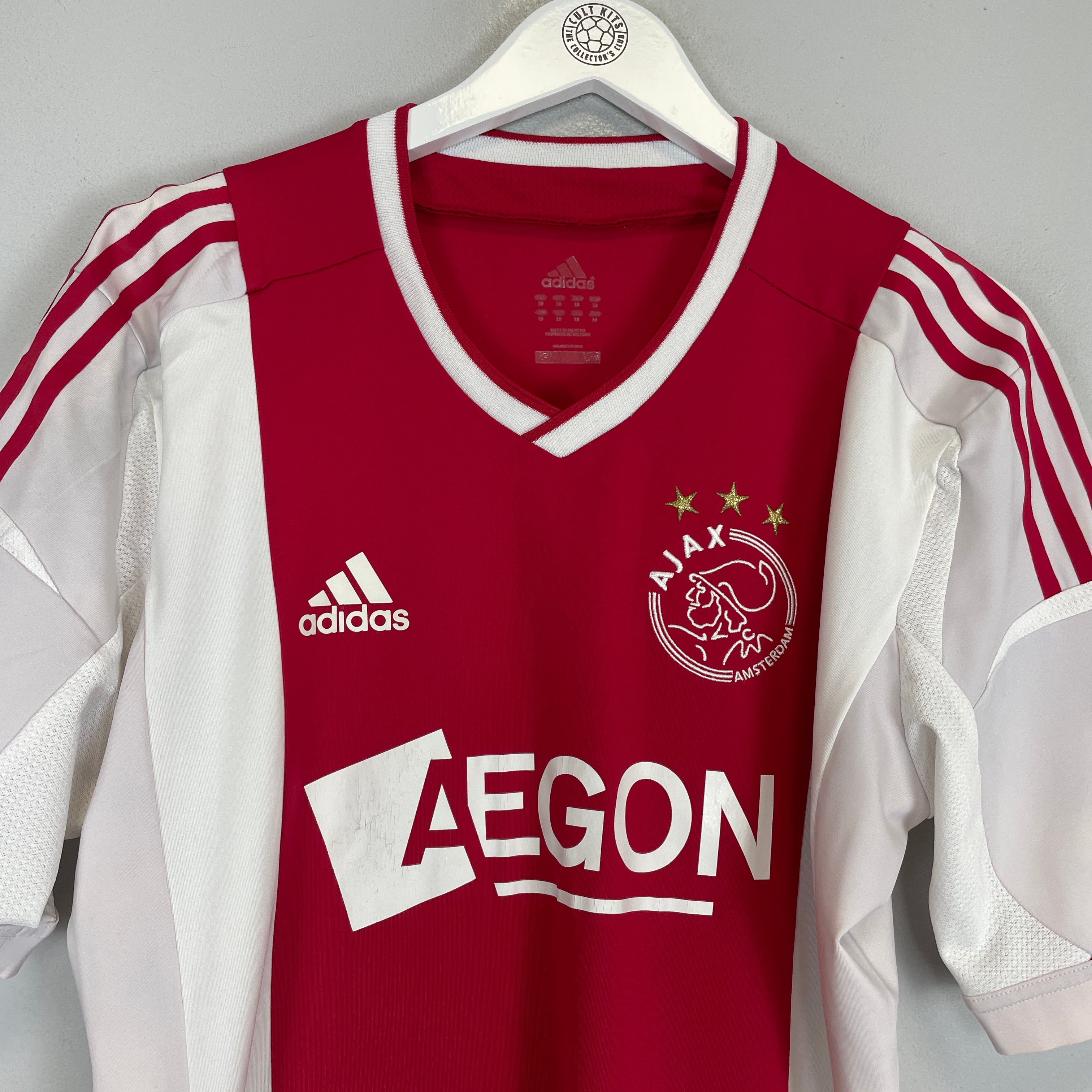Shop 2012/13 AJAX *PLAYER ISSUE* HOME SHIRT (XL) ADIDAS, classic football shirts, vintage football shirts & retro soccer jerseys at Cult Kits