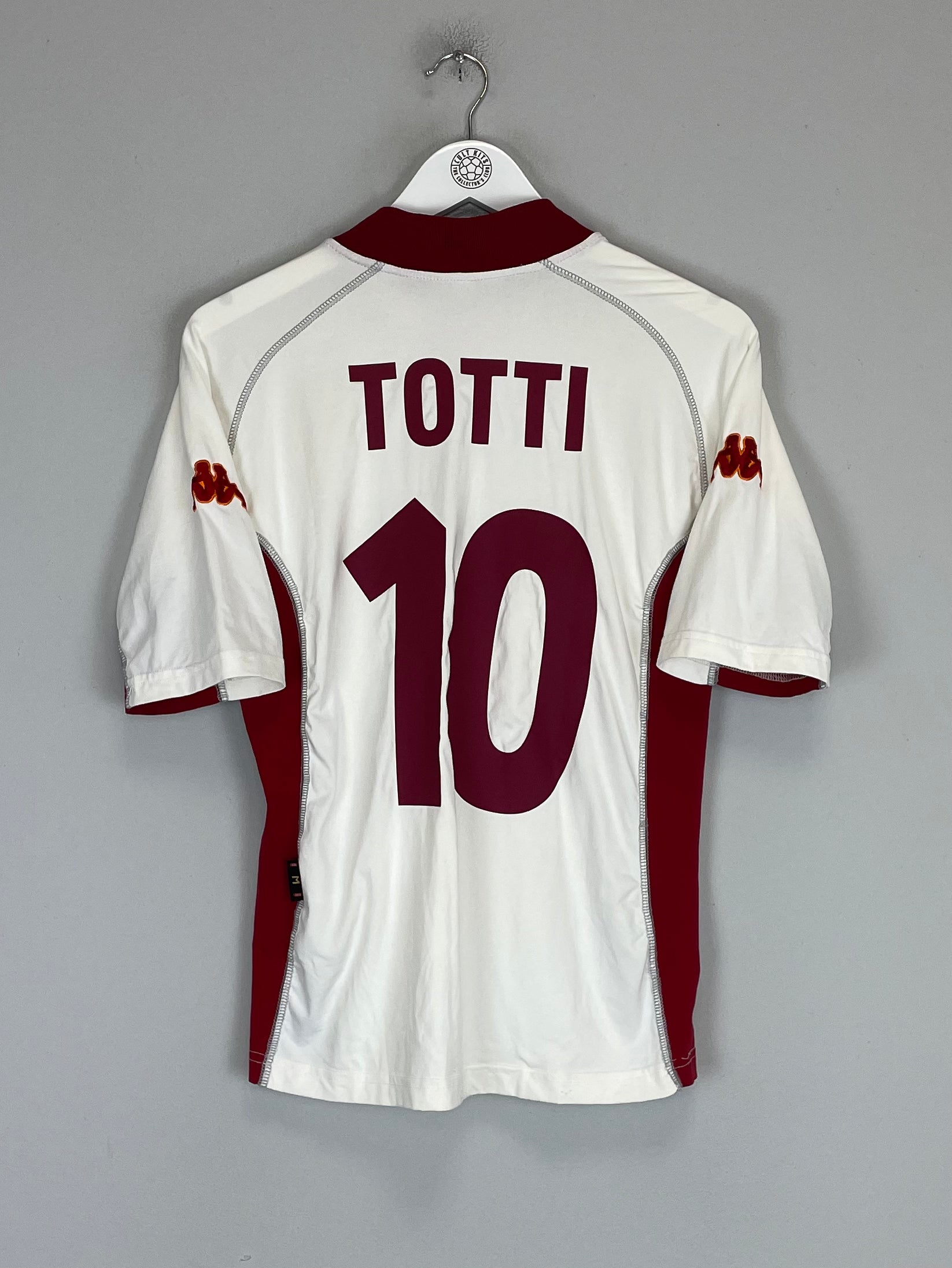 Shop 2001/02 ROMA TOTTI #10 AWAY SHIRT (M) KAPPA, classic football shirts, vintage football shirts & retro soccer jerseys at Cult Kits