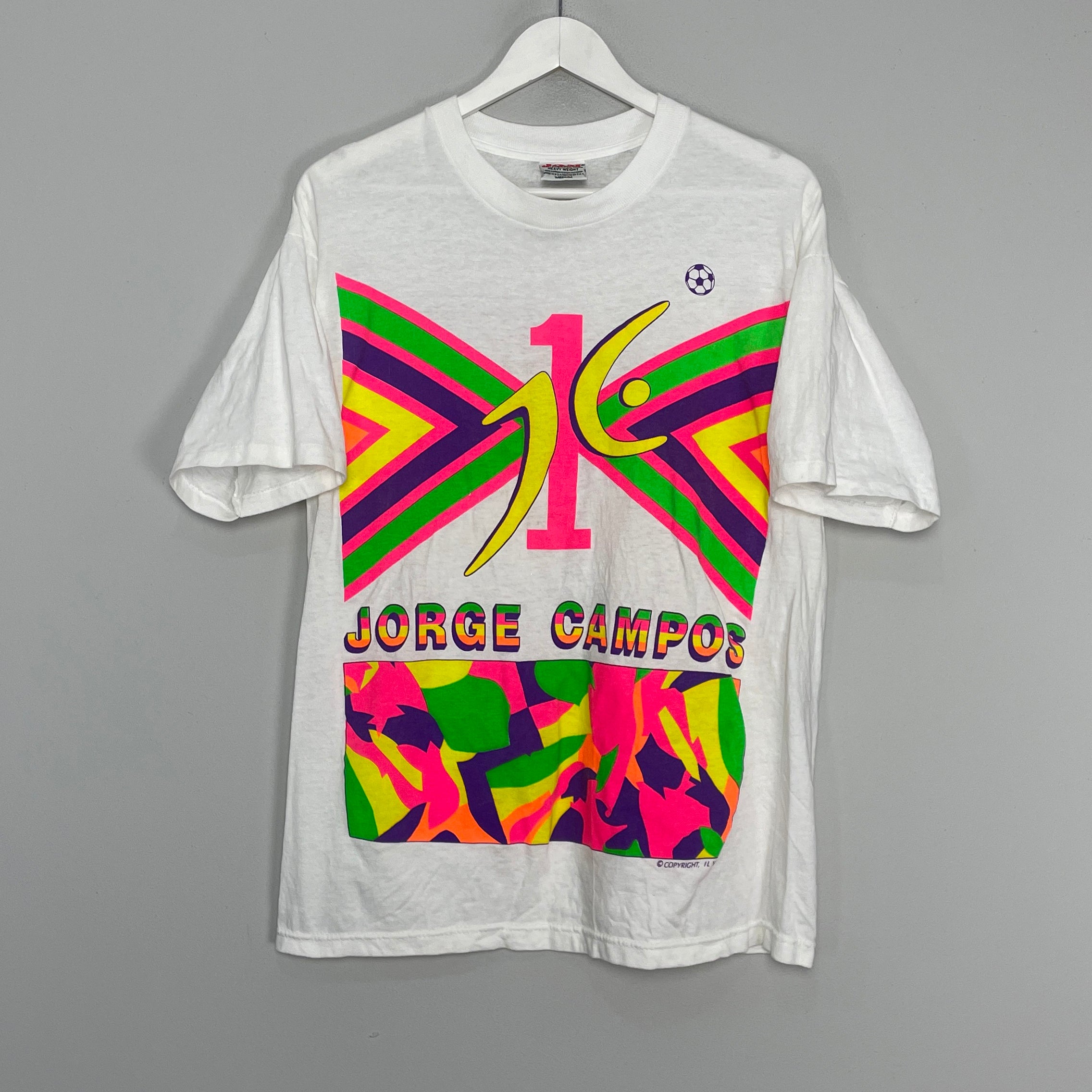 Shop 1994/95 JORGE CAMPOS MEXICO T-SHIRT (M) JAM, classic football shirts, vintage football shirts & retro soccer jerseys at Cult Kits