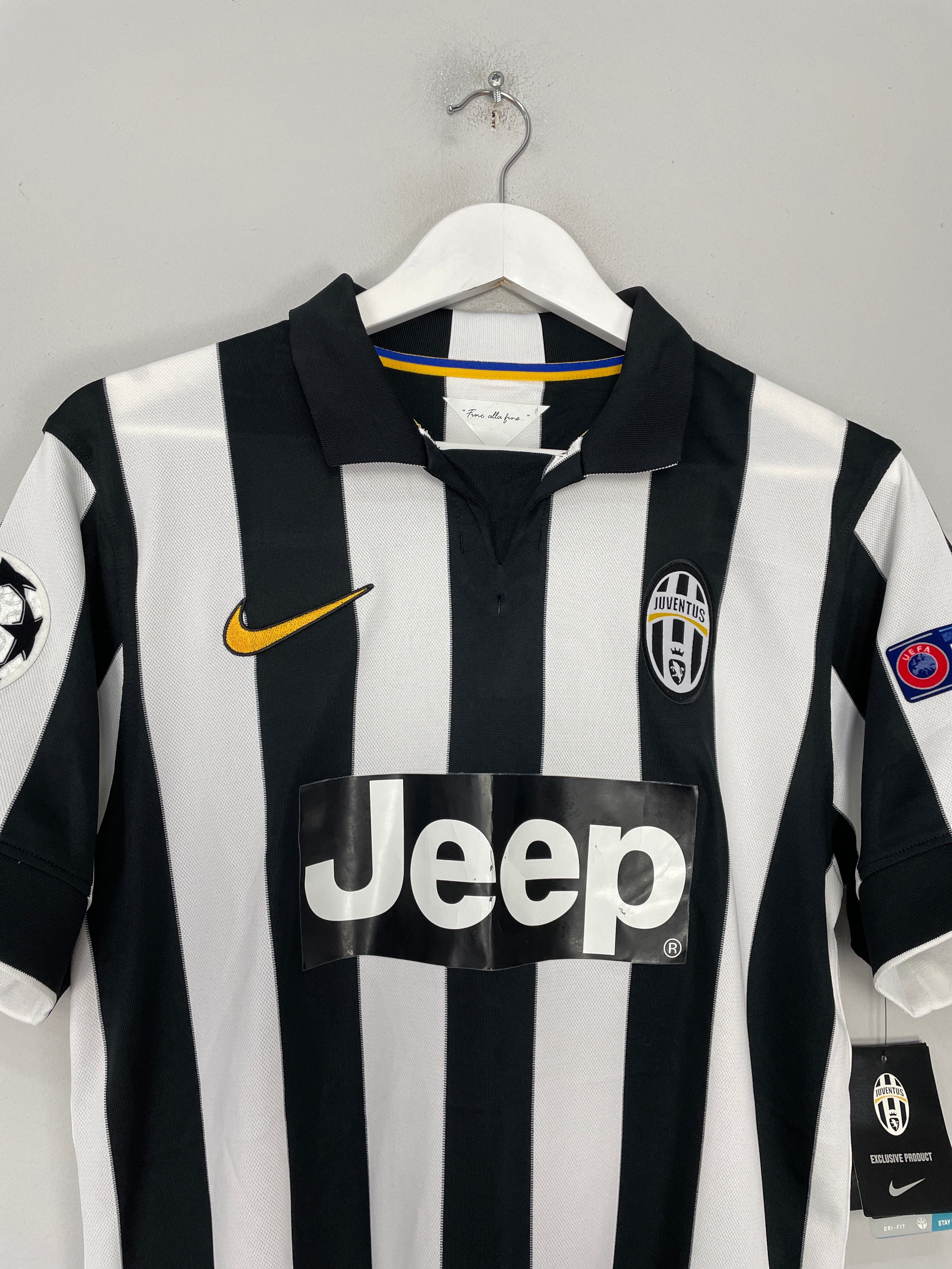 Shop 2014/15 JUVENTUS TEVEZ #11 *BNWT* C/L HOME SHIRT (M) NIKE, classic football shirts, vintage football shirts & retro soccer jerseys at Cult Kits