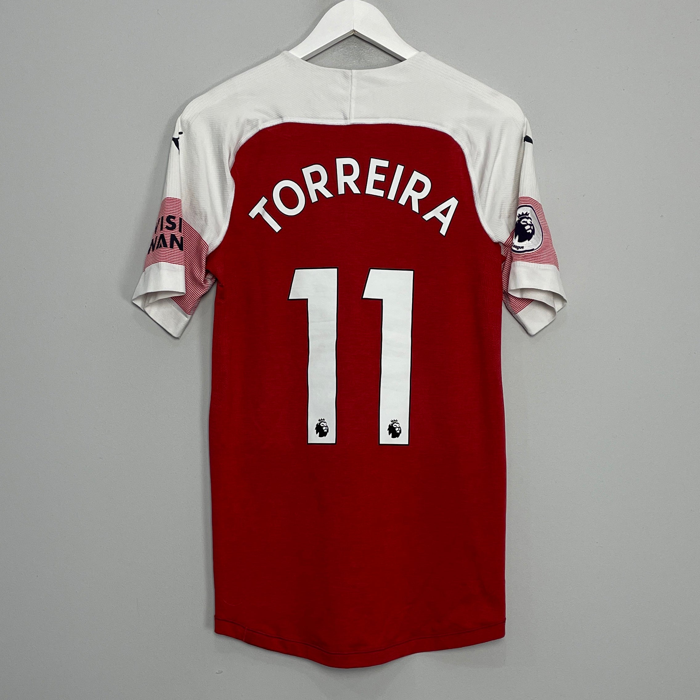 Shop 2018/19 ARSENAL TORREIRA #11 *PLAYER ISSUE* HOME SHIRT (L) PUMA, classic football shirts, vintage football shirts & retro soccer jerseys at Cult Kits