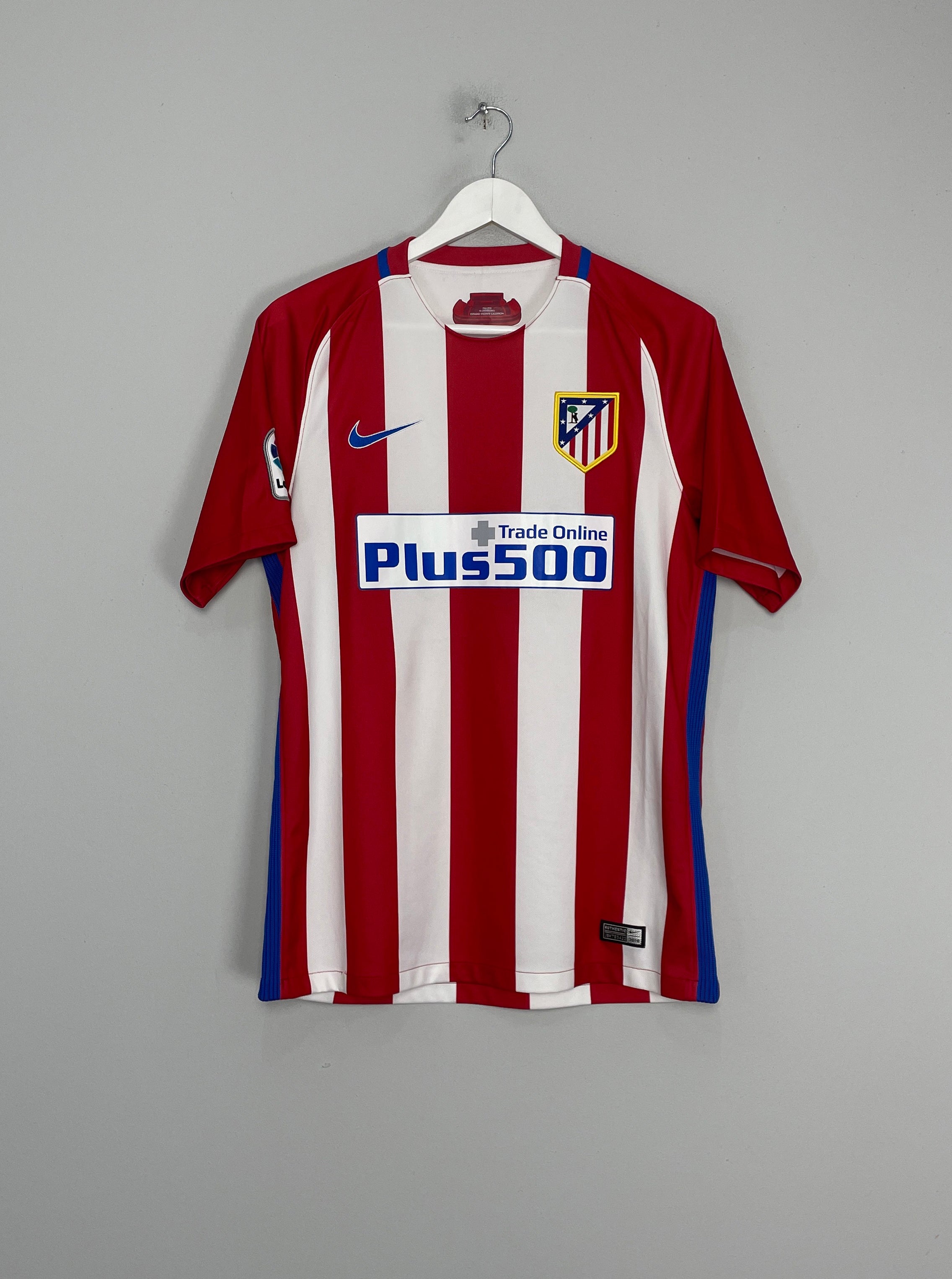 Shop 2016/17 ATLETICO MADRID *50 YEAR* HOME SHIRT (M) NIKE, classic football shirts, vintage football shirts & retro soccer jerseys at Cult Kits