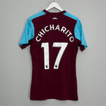 Shop 2017/18 WEST HAM CHICHARITO #17 HOME SHIRT (M) UMBRO, classic football shirts, vintage football shirts & retro soccer jerseys at Cult Kits