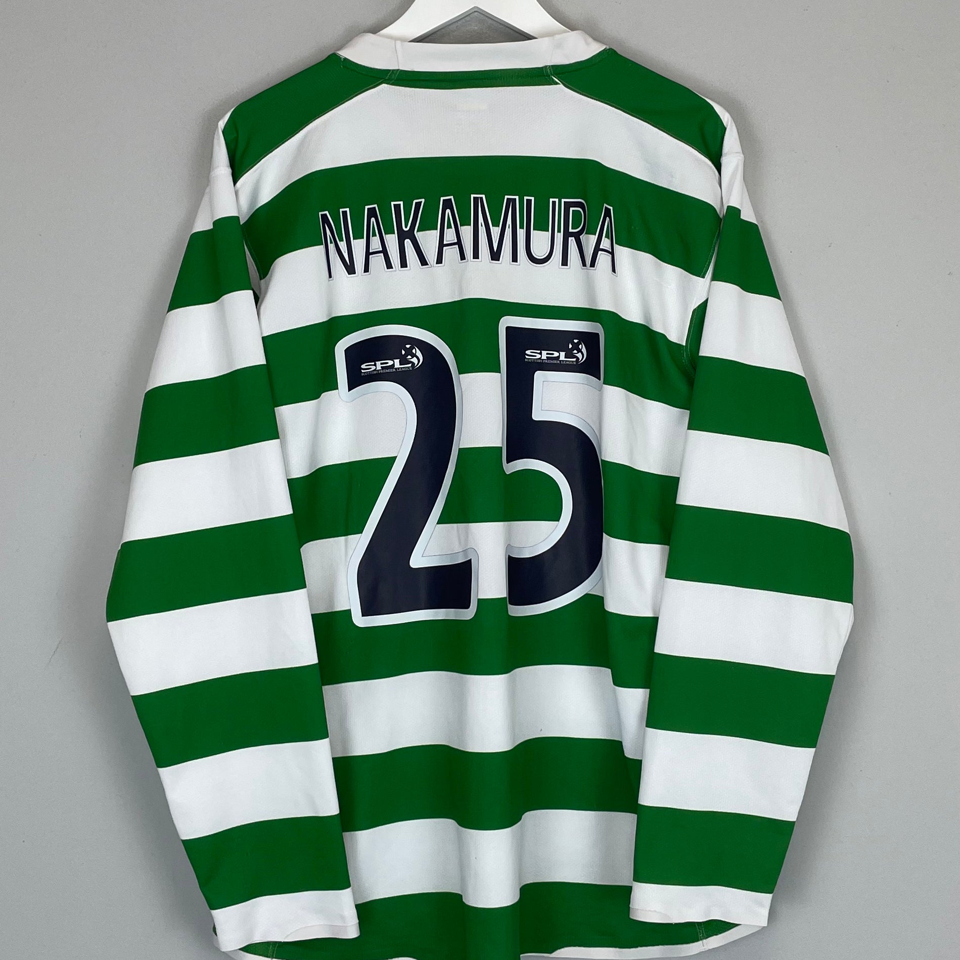 Shop 2007/08 CELTIC NAKAMURA #25 L/S HOME SHIRT (XL) NIKE, classic football shirts, vintage football shirts & retro soccer jerseys at Cult Kits