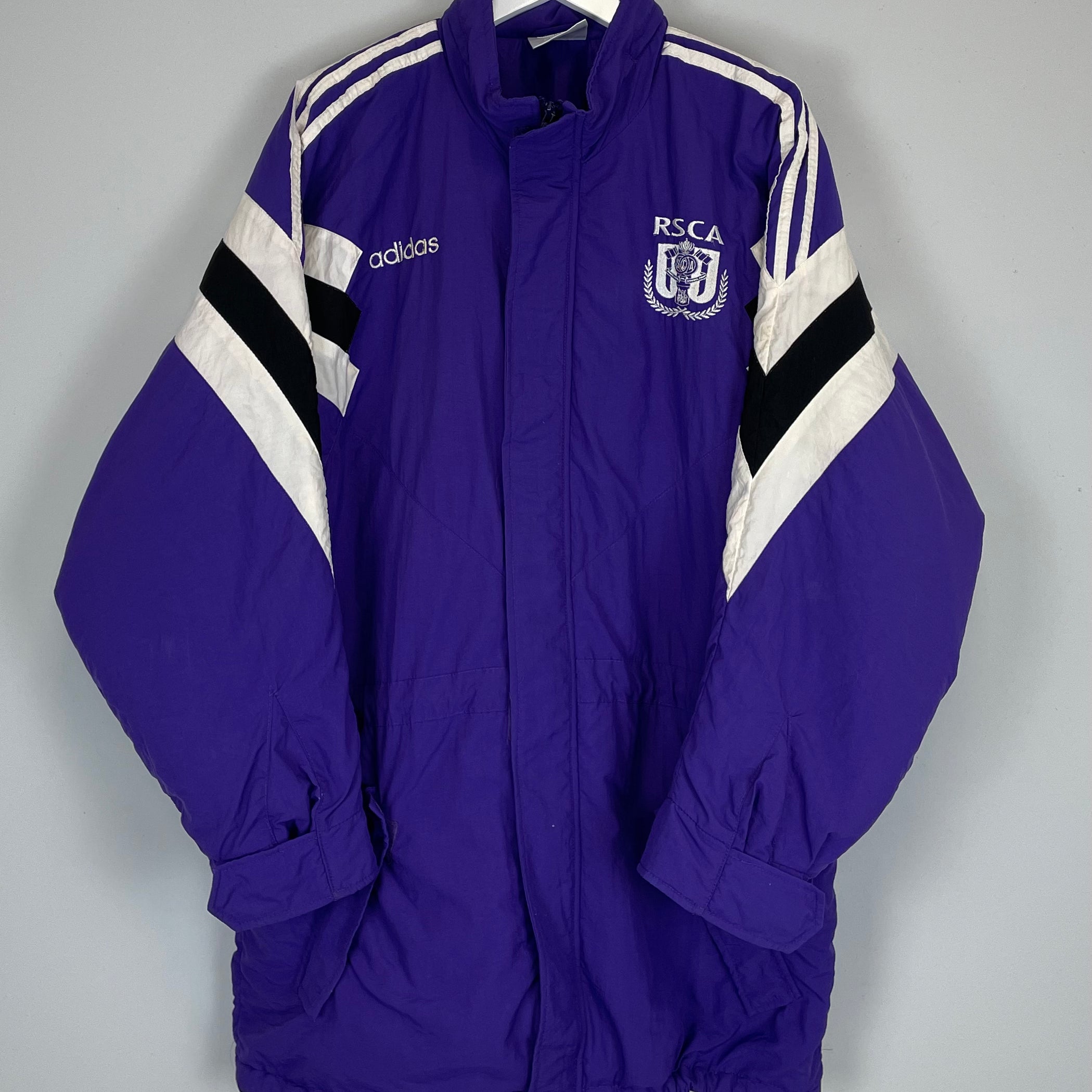 Shop 1996/97 ANDERLECHT BENCH COAT (M) ADIDAS, classic football shirts, vintage football shirts & retro soccer jerseys at Cult Kits