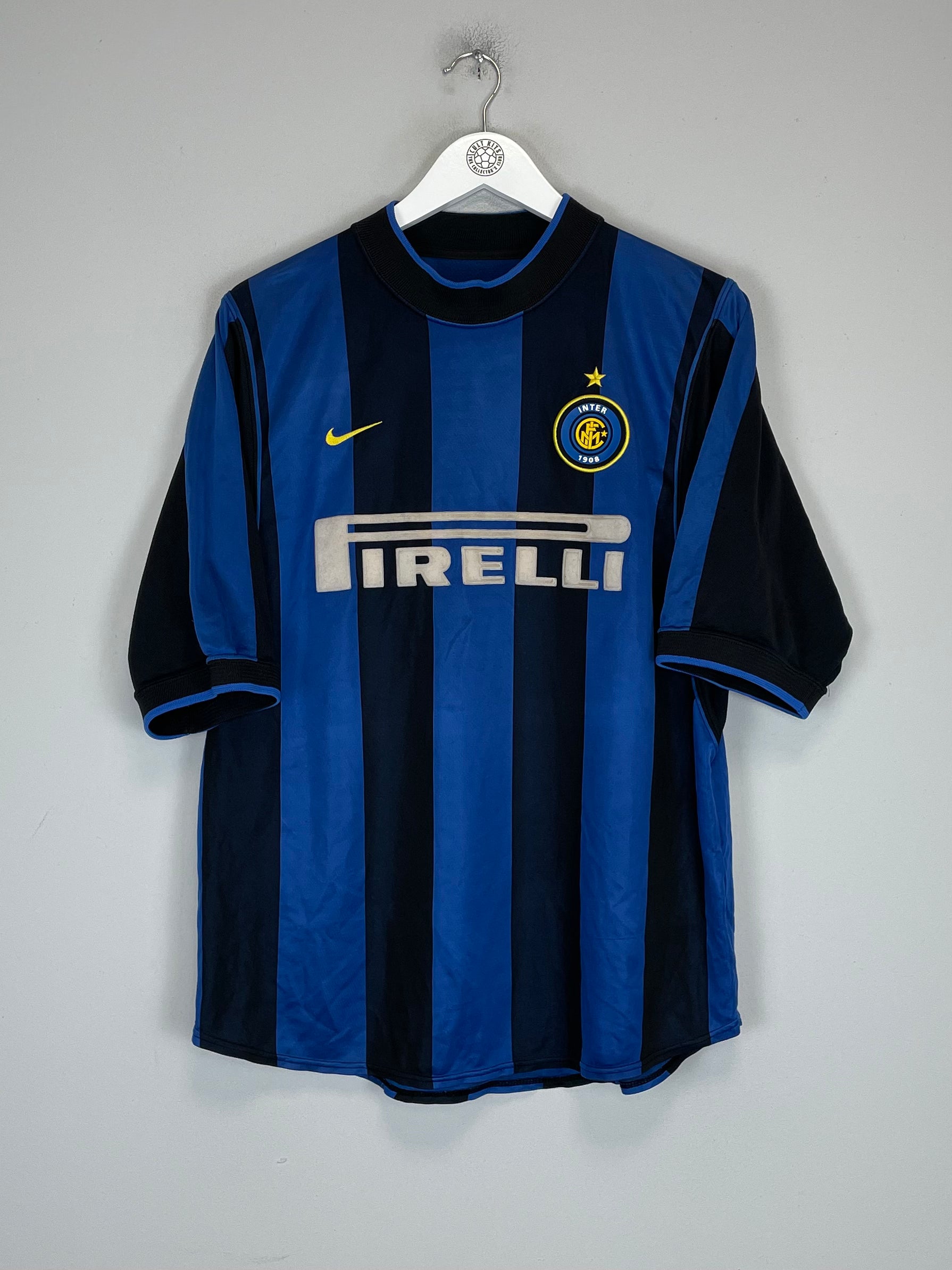 Shop 1999/00 INTER MILAN RECOBA #20 HOME SHIRT (M) NIKE, classic football shirts, vintage football shirts & retro soccer jerseys at Cult Kits