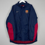 Shop 2001/02 BARCELONA BENCH COAT (L) NIKE, classic football shirts, vintage football shirts & retro soccer jerseys at Cult Kits