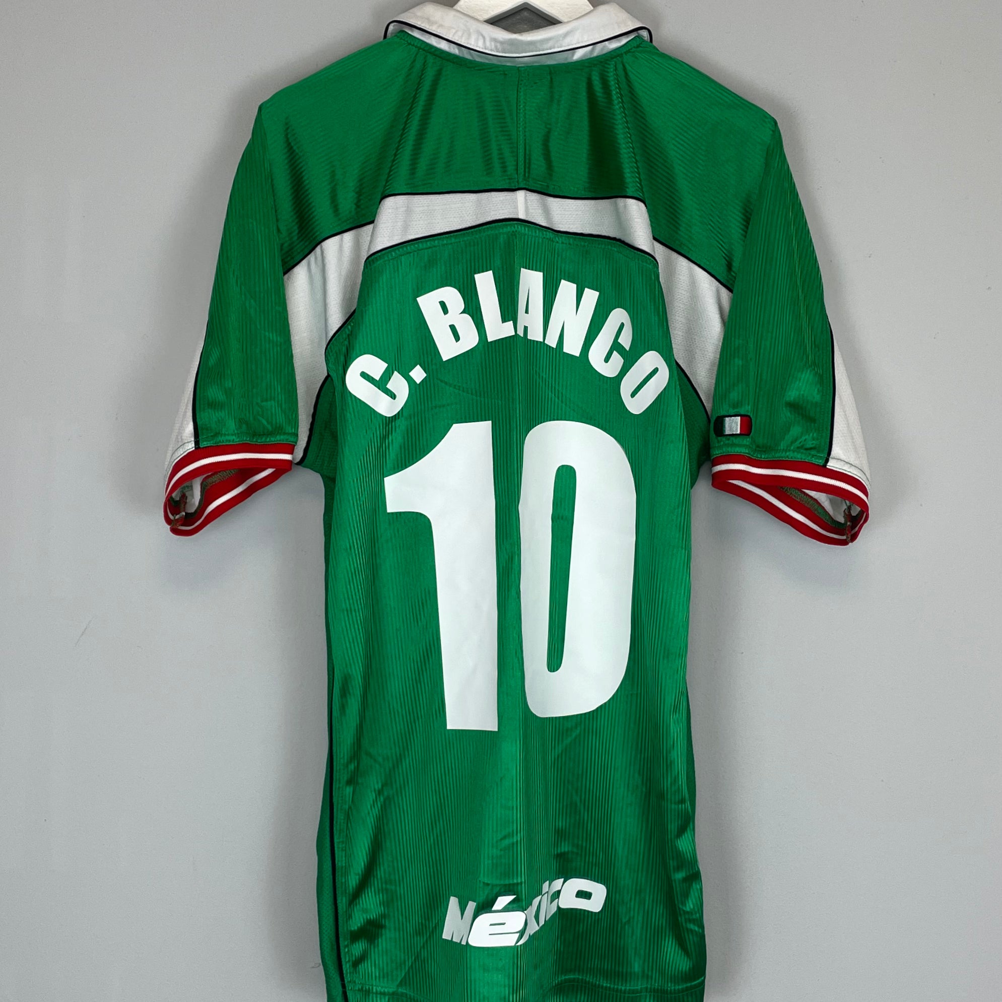 Shop 2000/01 MEXICO C.BLANCO #10 HOME SHIRT (XL) ATLETICA, classic football shirts, vintage football shirts & retro soccer jerseys at Cult Kits