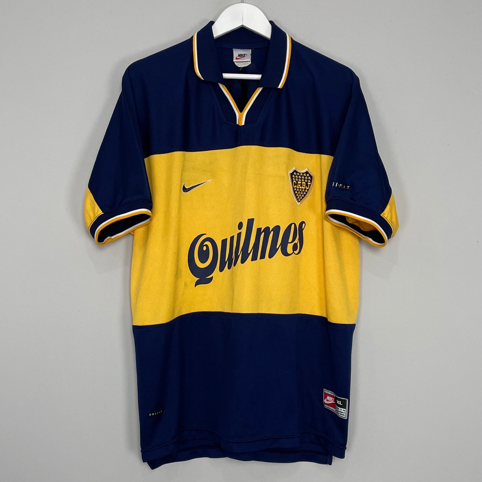 Shop 1998/99 BOCA JUNIORS HOME SHIRT (XL) NIKE, classic football shirts, vintage football shirts & retro soccer jerseys at Cult Kits