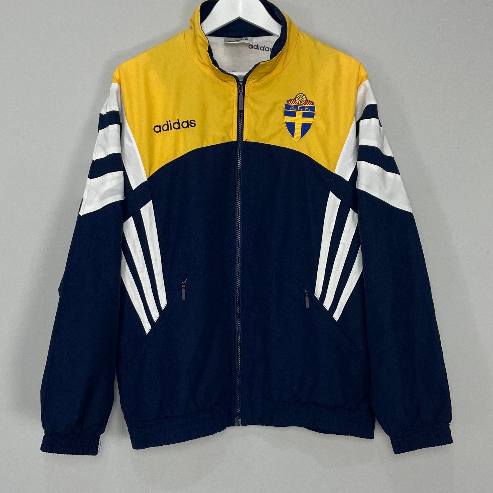 Shop 1996/98 SWEDEN TRACK JACKET (M) ADIDAS, classic football shirts, vintage football shirts & retro soccer jerseys at Cult Kits