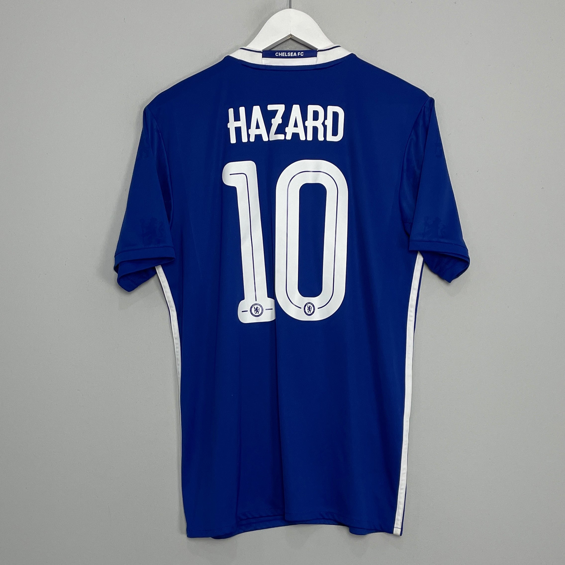 Shop 2016/17 CHELSEA HAZARD #10 HOME SHIRT (M) ADIDAS, classic football shirts, vintage football shirts & retro soccer jerseys at Cult Kits