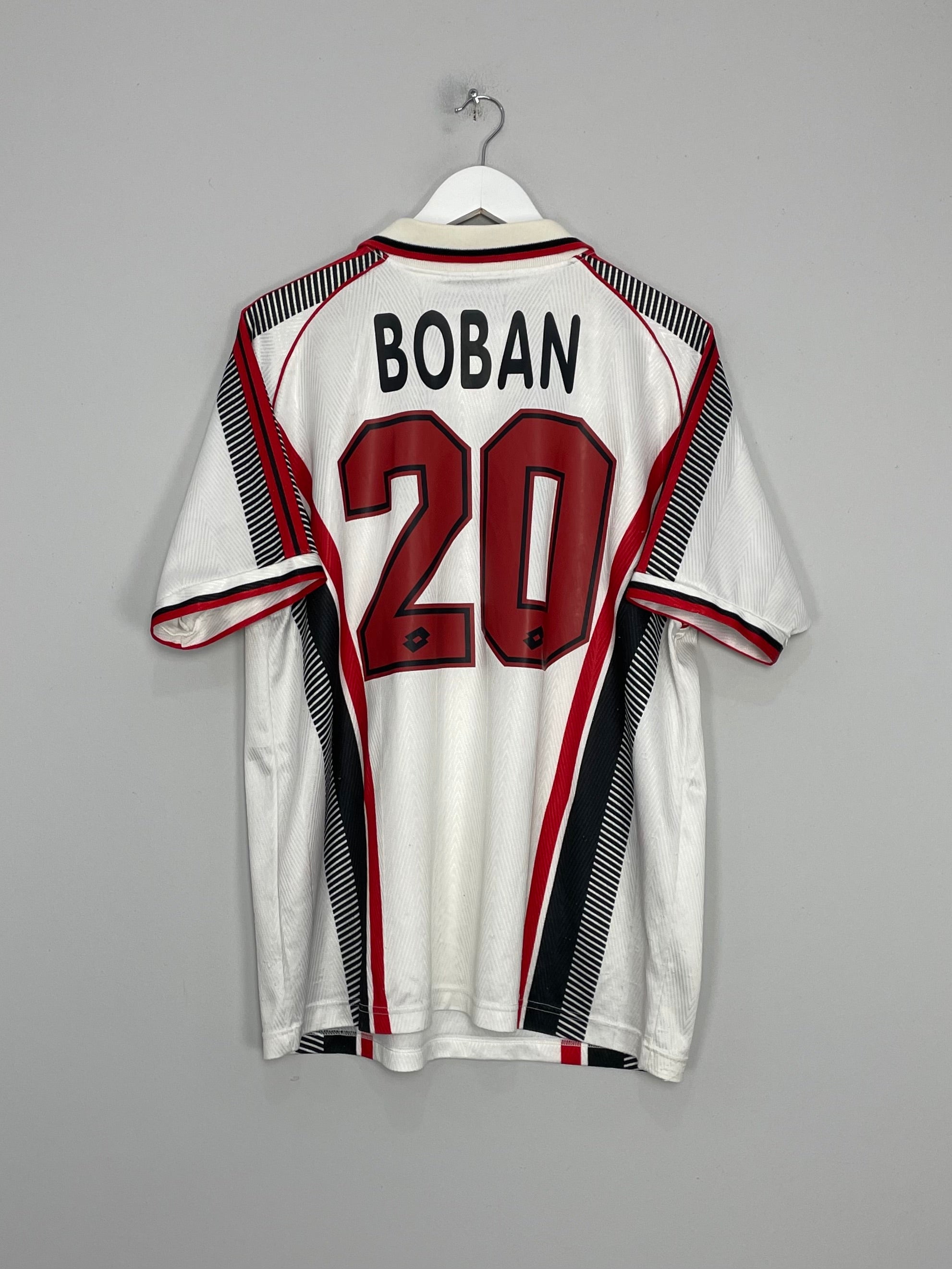 Shop 1997/98 AC MILAN BOBAN #20 AWAY SHIRT (L) LOTTO, classic football shirts, vintage football shirts & retro soccer jerseys at Cult Kits