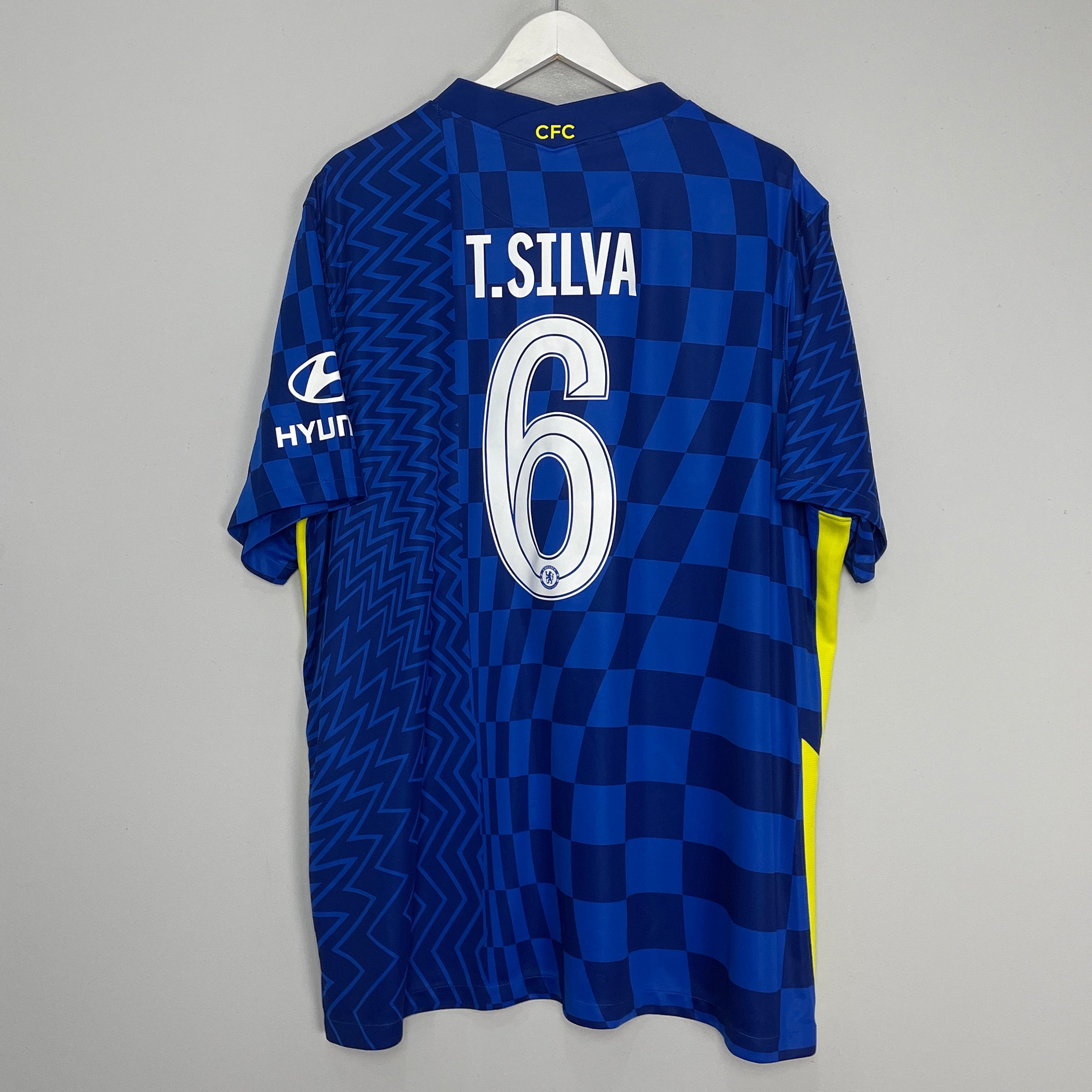 Shop 2021/22 CHELSEA T.SILVA #6 HOME SHIRT (XXXL) NIKE, classic football shirts, vintage football shirts & retro soccer jerseys at Cult Kits