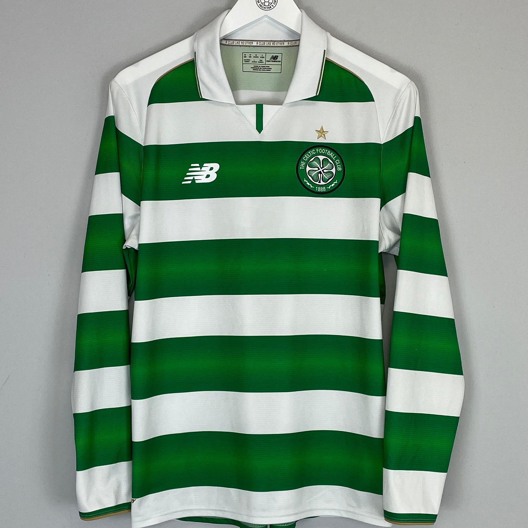Shop 2015/16 CELTIC L/S HOME SHIRT (M) NEW BALANCE, classic football shirts, vintage football shirts & retro soccer jerseys at Cult Kits