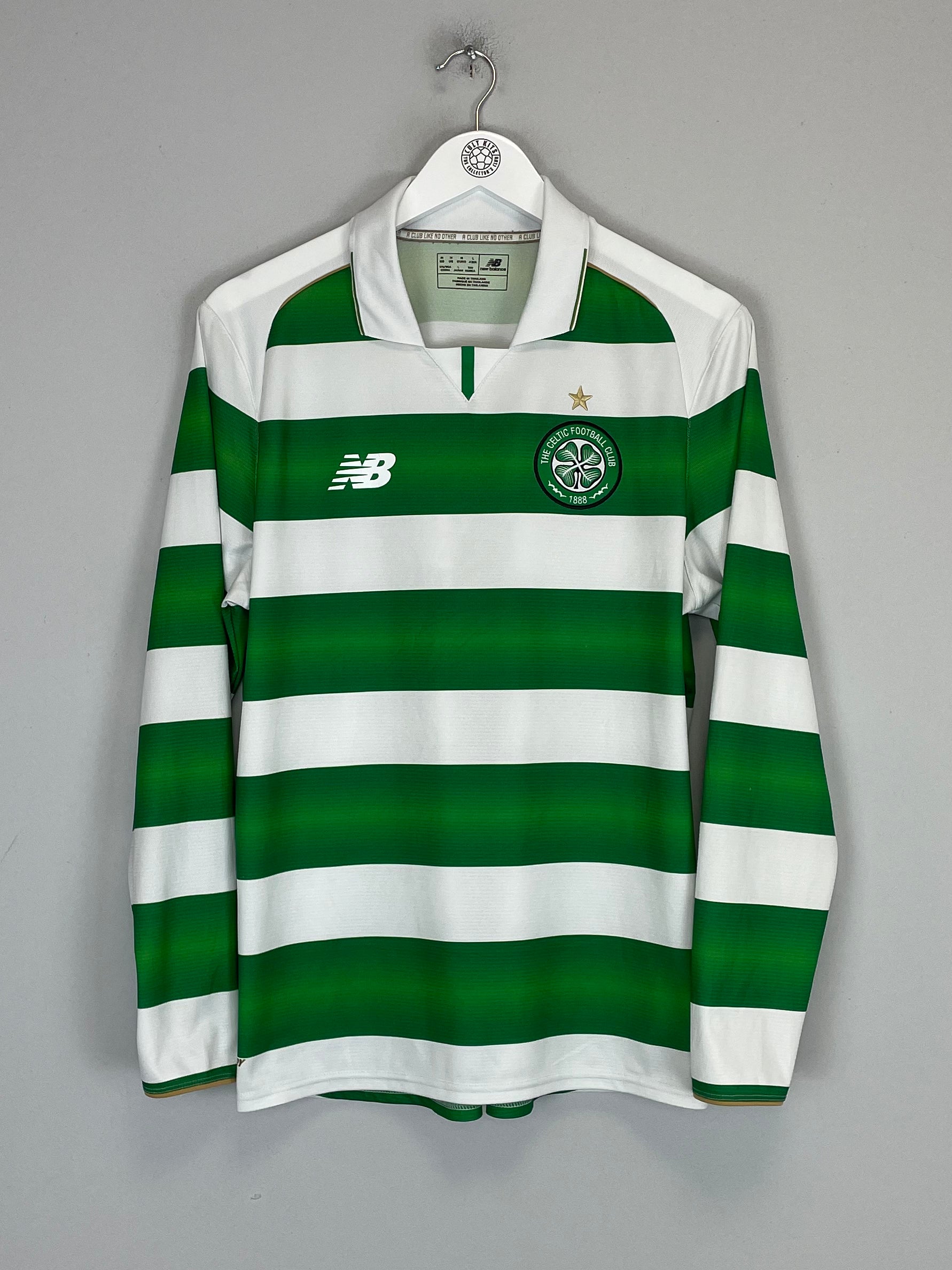 Shop 2015/16 CELTIC L/S HOME SHIRT (M) NEW BALANCE, classic football shirts, vintage football shirts & retro soccer jerseys at Cult Kits
