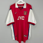 Shop 1998/99 ARSENAL BERGKAMP #10 HOME SHIRT (XXL) NIKE, classic football shirts, vintage football shirts & retro soccer jerseys at Cult Kits