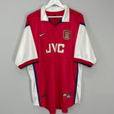 Shop 1998/99 ARSENAL BERGKAMP #10 HOME SHIRT (XXL) NIKE, classic football shirts, vintage football shirts & retro soccer jerseys at Cult Kits