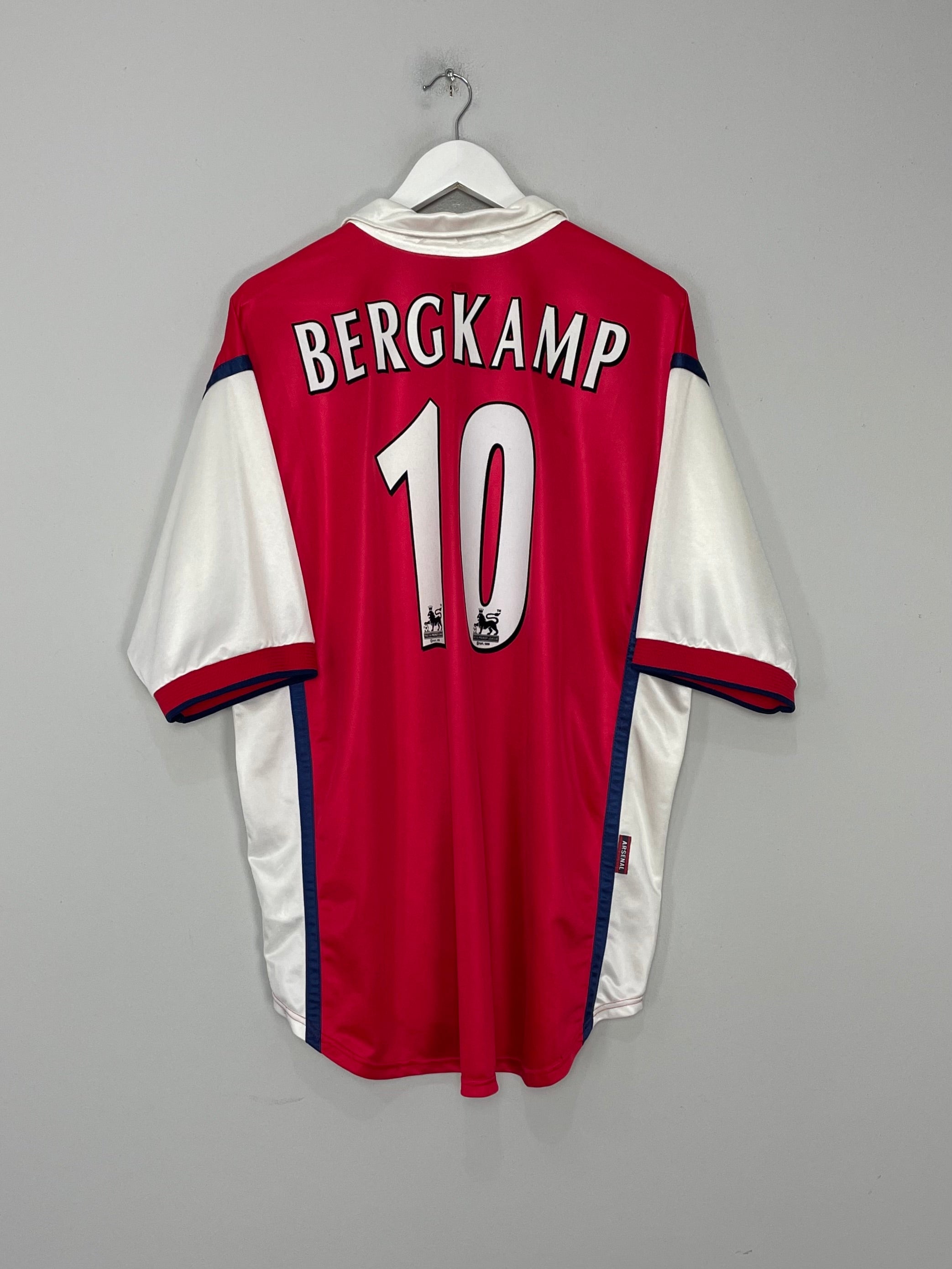 Shop 1998/99 ARSENAL BERGKAMP #10 HOME SHIRT (XXL) NIKE, classic football shirts, vintage football shirts & retro soccer jerseys at Cult Kits