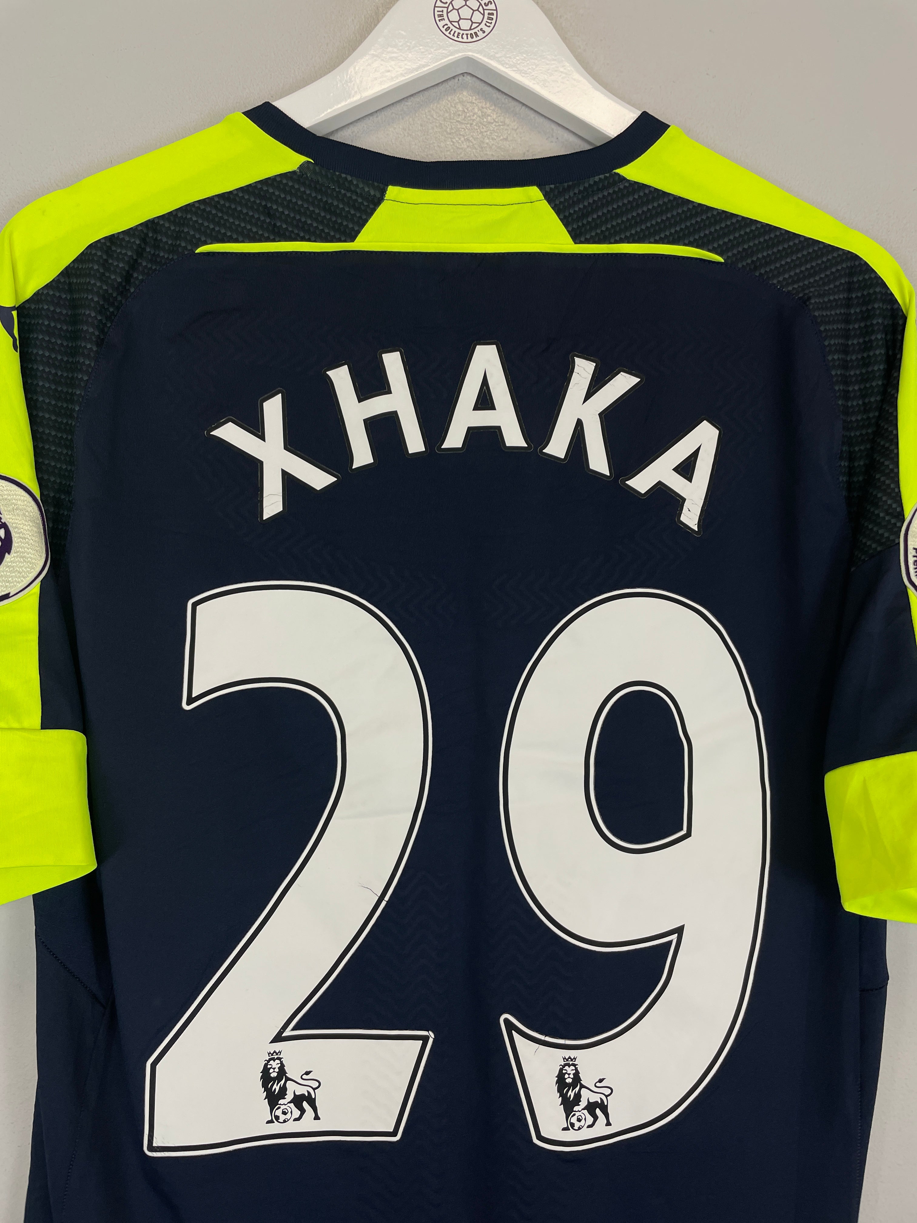 Shop 2016/17 ARSENAL XHAKA #29 *PLAYER ISSUE* AWAY SHIRT (XL) PUMA, classic football shirts, vintage football shirts & retro soccer jerseys at Cult Kits
