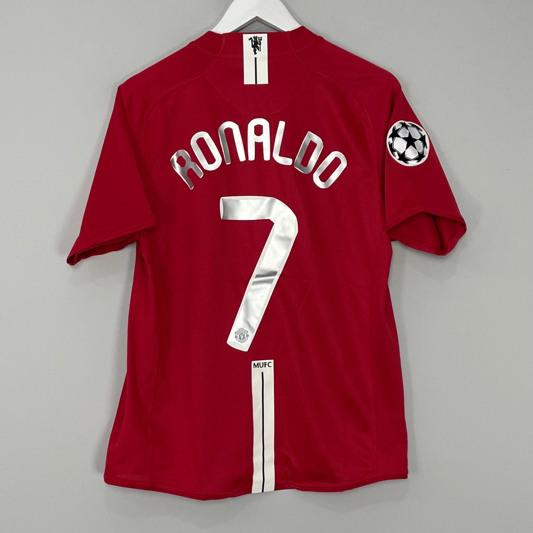 Shop 2007/08 MANCHESTER UNITED RONALDO #7 *C/L FINAL* HOME SHIRT (M) NIKE, classic football shirts, vintage football shirts & retro soccer jerseys at Cult Kits