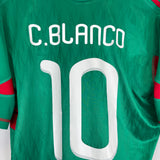 2010 MEXICO C.BLANCO #10 HOME SHIRT (L) ADIDAS