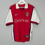 Shop 1999/00 ARSENAL BERGKAMP #10 HOME SHIRT (M) NIKE, classic football shirts, vintage football shirts & retro soccer jerseys at Cult Kits