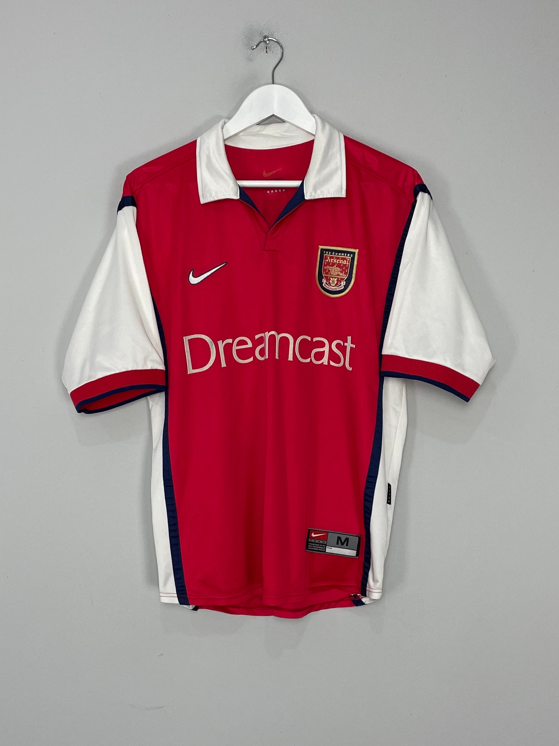 Shop 1999/00 ARSENAL BERGKAMP #10 HOME SHIRT (M) NIKE, classic football shirts, vintage football shirts & retro soccer jerseys at Cult Kits
