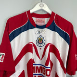 Shop 2006/07 CHIVAS GUADALAJARA O.BRAVO #9 *BNWT* HOME SHIRT (XL) REEBOK, classic football shirts, vintage football shirts & retro soccer jerseys at Cult Kits
