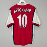 Shop 1999/00 ARSENAL BERGKAMP #10 HOME SHIRT (M) NIKE, classic football shirts, vintage football shirts & retro soccer jerseys at Cult Kits