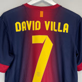 2012/13 BARCELONA DAVID VILLA #7 HOME SHIRT (S) NIKE
