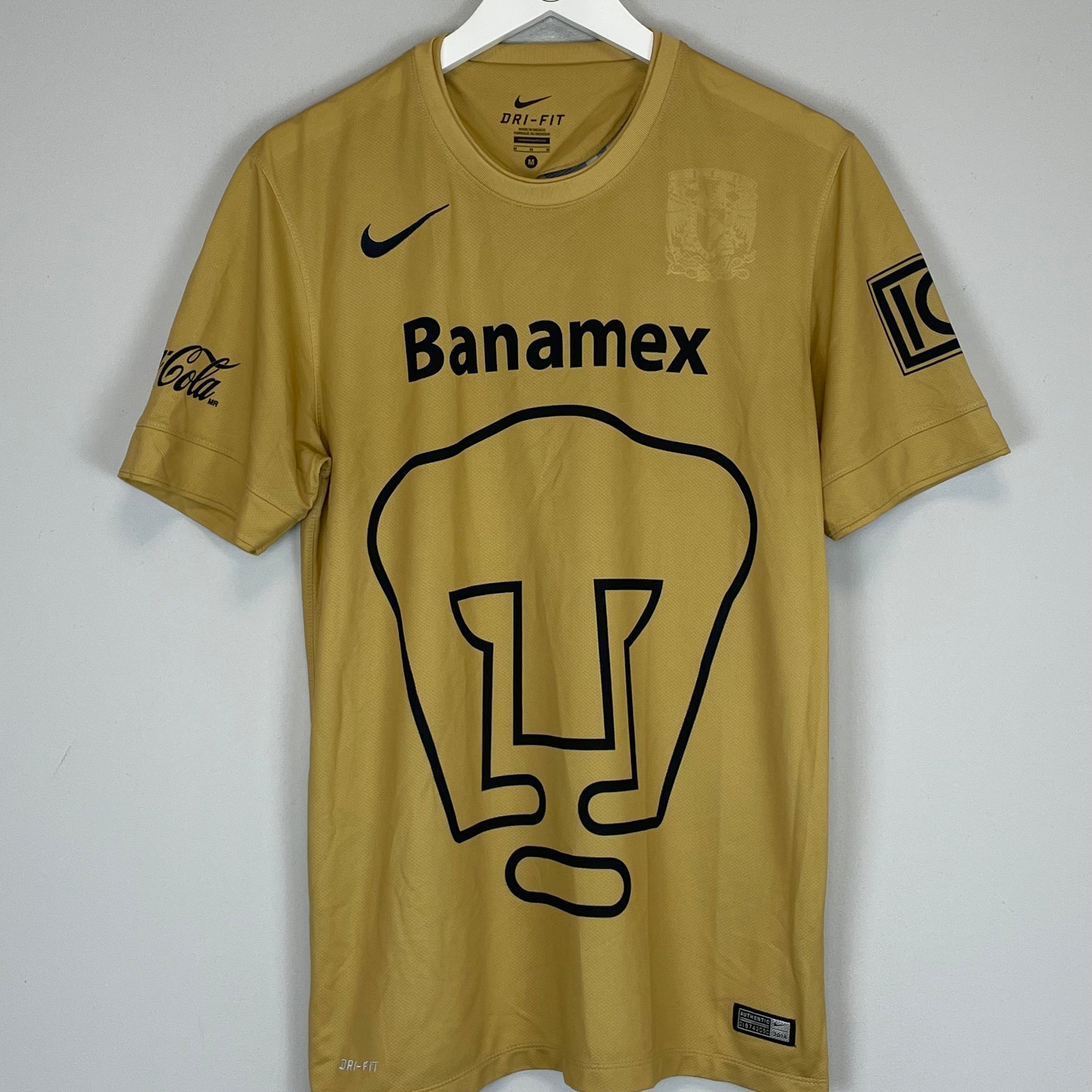 Shop 2014/15 UNAM PUMAS HOME SHIRT (M) NIKE, classic football shirts, vintage football shirts & retro soccer jerseys at Cult Kits