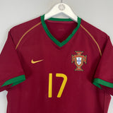 Shop 2006/08 PORTUGAL RONALDO #17 HOME SHIRT (M) NIKE, classic football shirts, vintage football shirts & retro soccer jerseys at Cult Kits