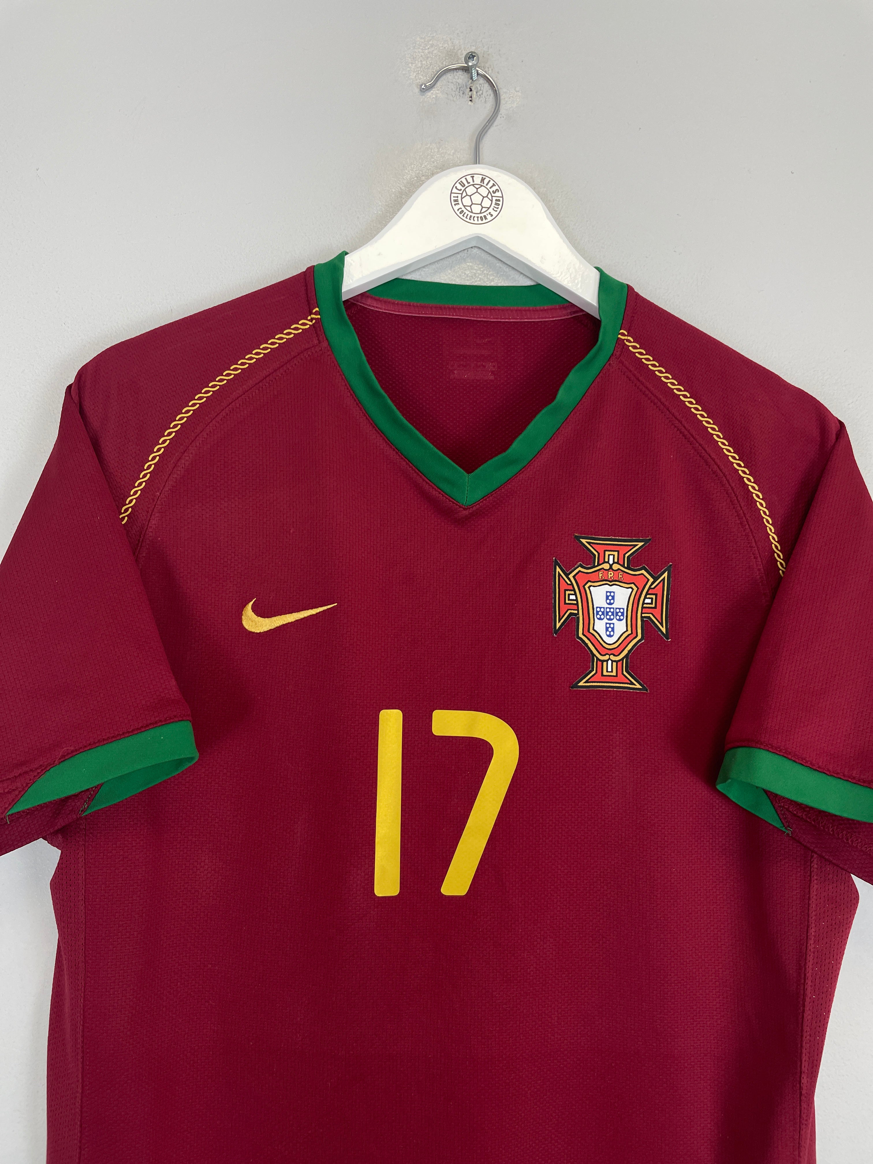Shop 2006/08 PORTUGAL RONALDO #17 HOME SHIRT (M) NIKE, classic football shirts, vintage football shirts & retro soccer jerseys at Cult Kits