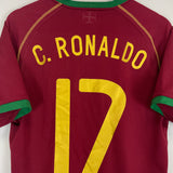 Shop 2006/08 PORTUGAL RONALDO #17 HOME SHIRT (M) NIKE, classic football shirts, vintage football shirts & retro soccer jerseys at Cult Kits