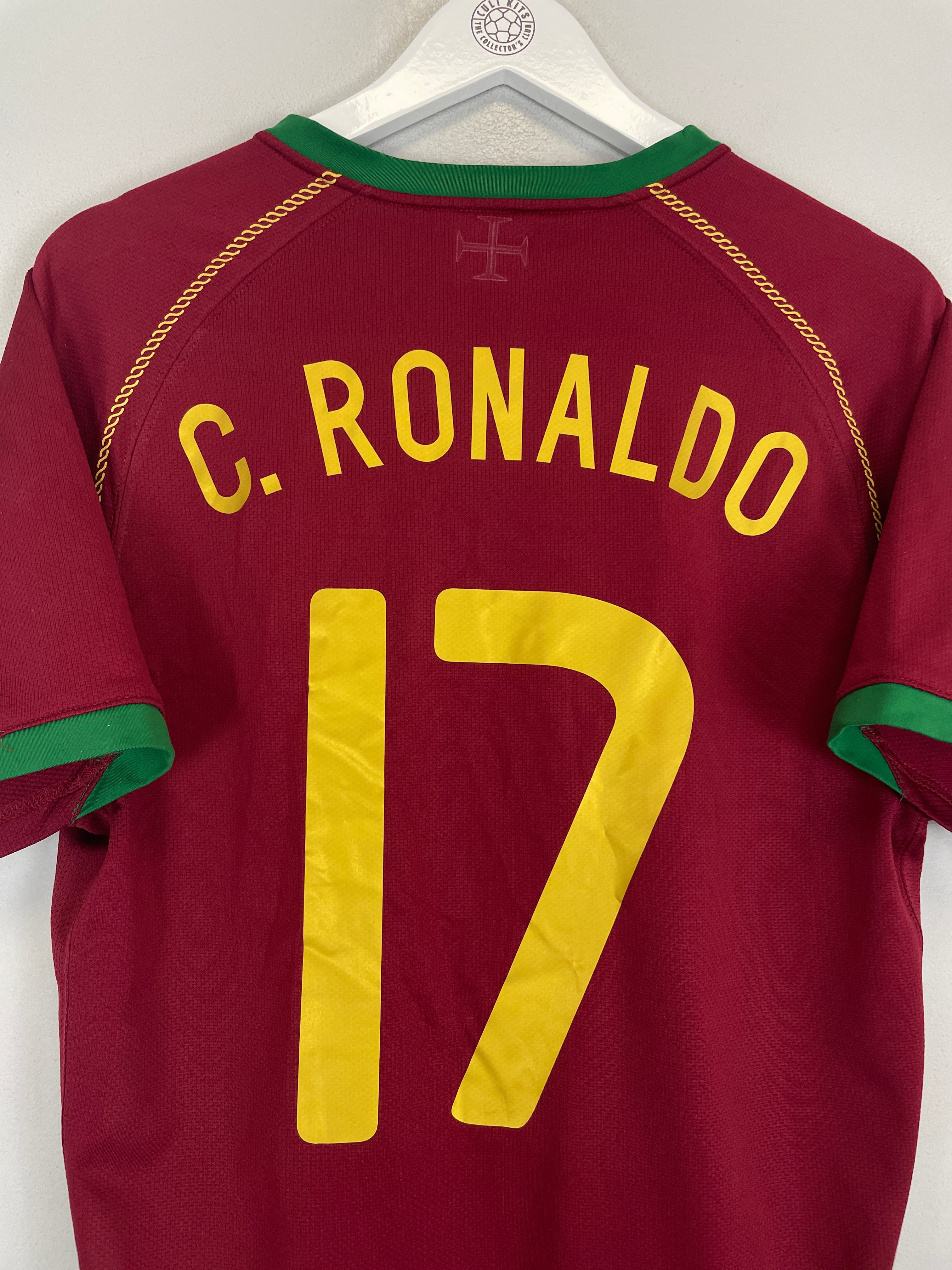Shop 2006/08 PORTUGAL RONALDO #17 HOME SHIRT (M) NIKE, classic football shirts, vintage football shirts & retro soccer jerseys at Cult Kits
