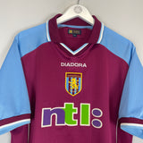 2000/01 ASTON VILLA MERSON #10 HOME SHIRT (L) DIADORA