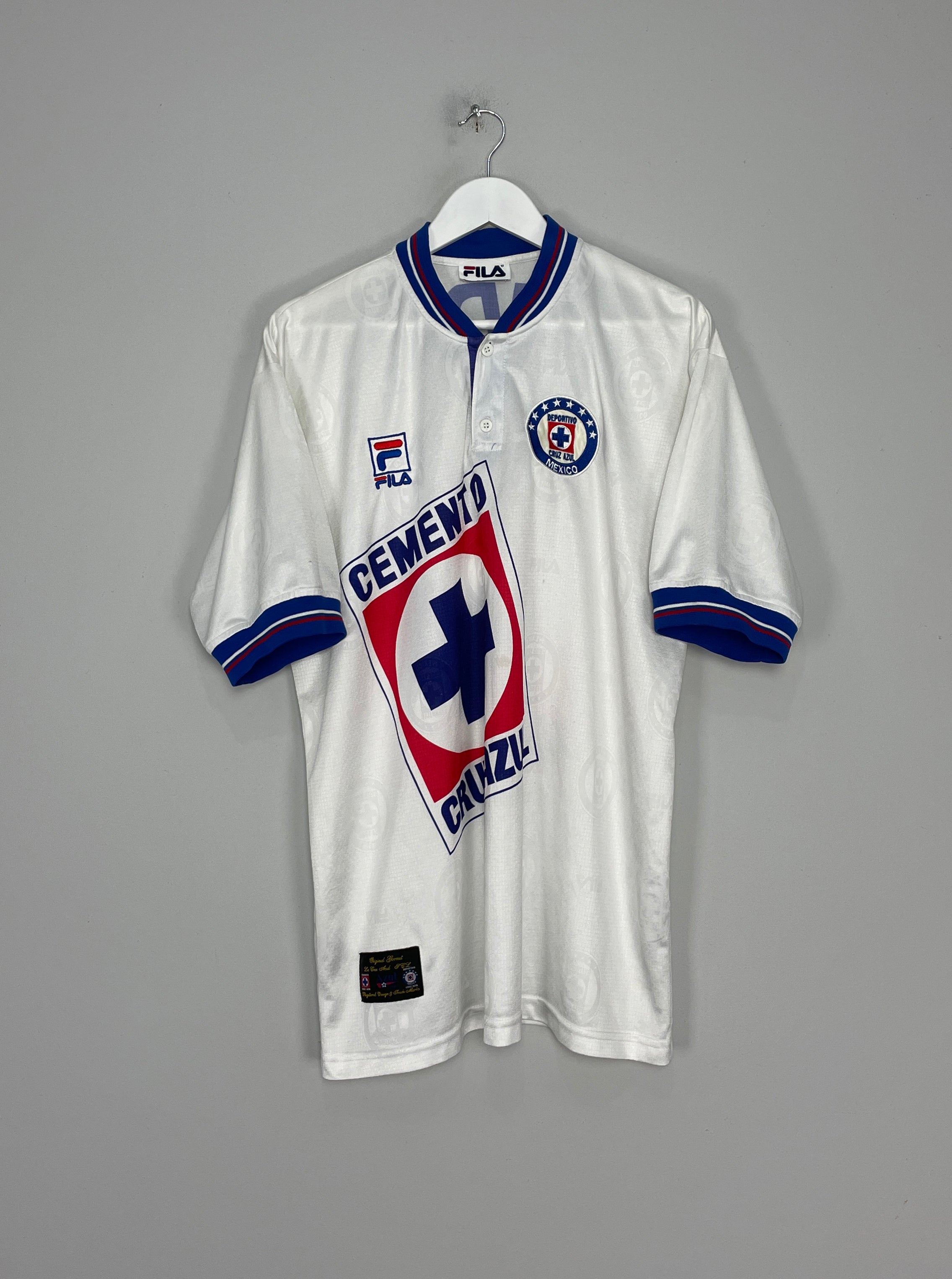 Shop 1999/00 CRUZ AZUL AWAY SHIRT (XL) FILA, classic football shirts, vintage football shirts & retro soccer jerseys at Cult Kits
