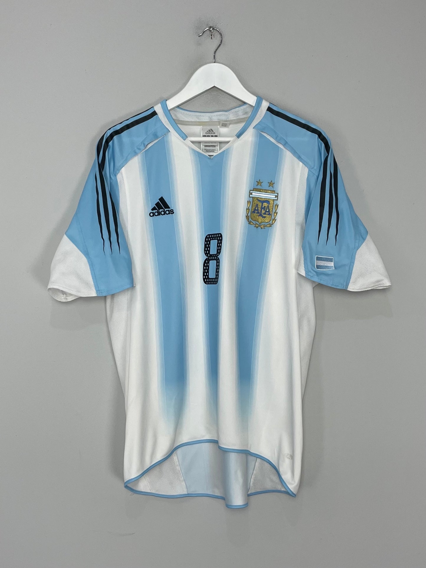 2004/05 ARGENTINA ZANETTI #8 HOME SHIRT (L) ADIDAS
