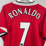 Shop 2004/05 MANCHESTER UNITED RONALDO #7 HOME SHIRT (L) NIKE, classic football shirts, vintage football shirts & retro soccer jerseys at Cult Kits