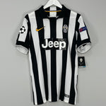 Shop 2014/15 JUVENTUS TEVEZ #11 *BNWT* C/L HOME SHIRT (M) NIKE, classic football shirts, vintage football shirts & retro soccer jerseys at Cult Kits