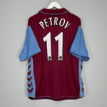 2006/07 ASTON VILLA PETROV #11 HOME SHIRT (M) HUMMEL