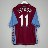 2006/07 ASTON VILLA PETROV #11 HOME SHIRT (M) HUMMEL