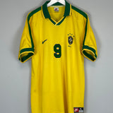1997/98 BRAZIL RONALDO #9 HOME SHIRT (XL) NIKE
